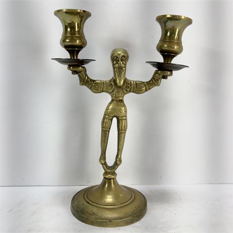 VTG Solid Brass Cossack Double Candlestick Holder