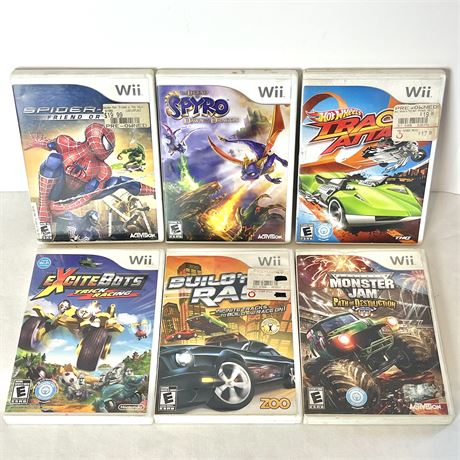 Bundle of 6 Wii Game Discs