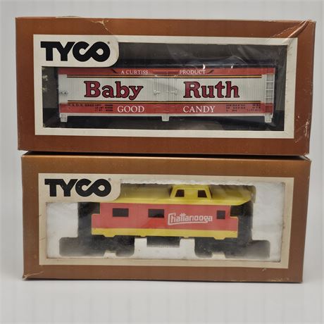Tyco HO Scale Chattanooga Caboose No.327-15B & Baby Ruth No.355C Train Cars