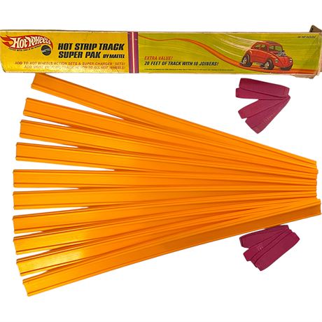 1965 Mattel Hot Wheels Hot Strip Track Super Pak w/ Original Box