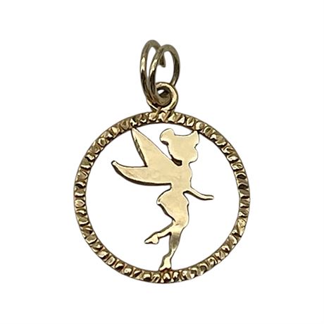 14K Yellow Gold Disney JCM Tinkerbell Charm