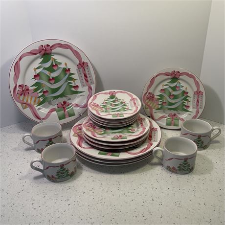 Sango "Home for Christmas" Place Setting for Four - 4-piece Dinner Set