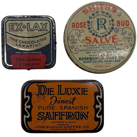 Vintage Tins - Smith's Rose Bud Salve Includes Contents