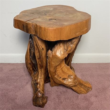 Thick Natural Live Edge Wooden Stool/Table