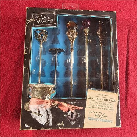 Disney Alice in Wonderland Mad Hatter hat pins.