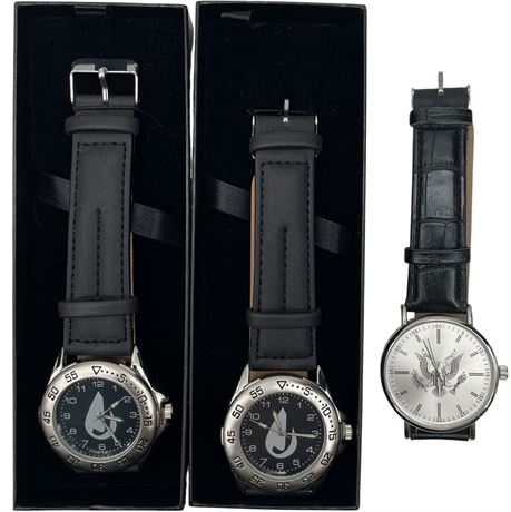 (2) DiMaggio and Eagle Men's Wrist Watches
