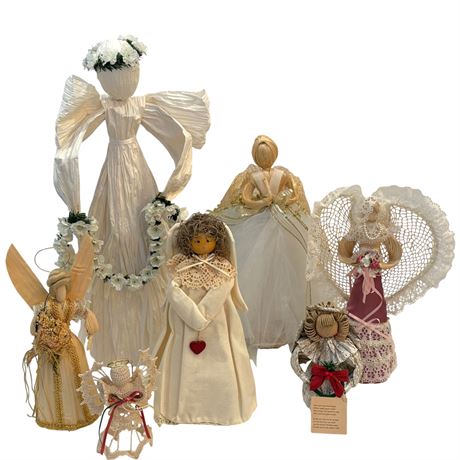 Collection of Vtg. Hand Crafted Agnel Figurines