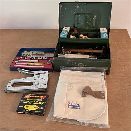 Misc. Tools with Metal Tool Box