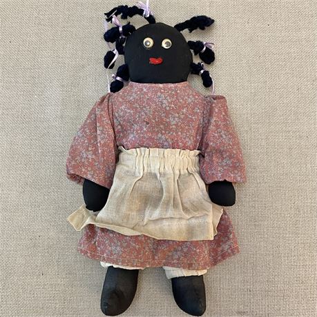 Vtg Black Americana Mammy Rag Doll
