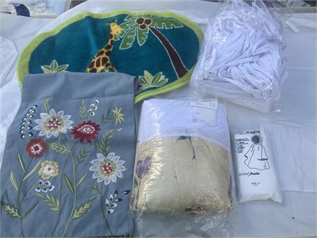 Hand  embroidery floral design.