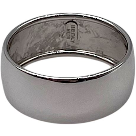 18KT White Gold Milor Italy Wedding Band Ring