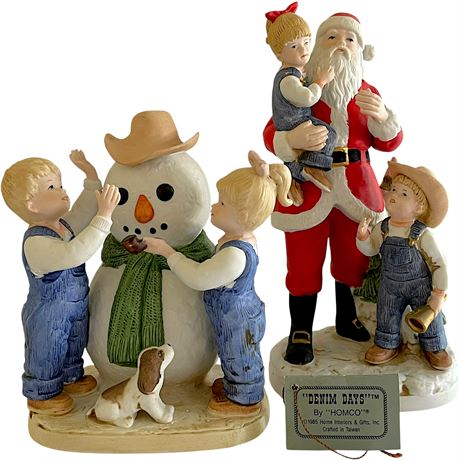 Homco Denim Days Collectible Figurines