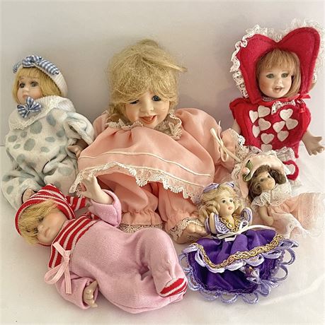 Collection of Porcelain Dolls