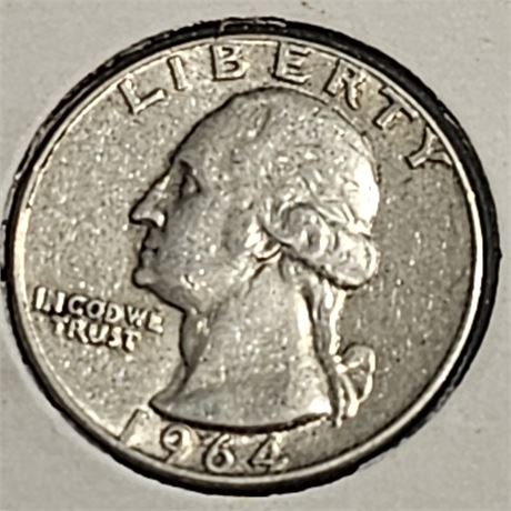 1964 Washington Silver Quarter.