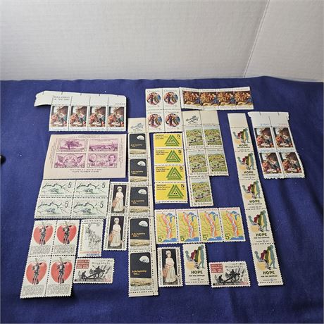 Large Lot of Vintage Unused U.S. Stamps