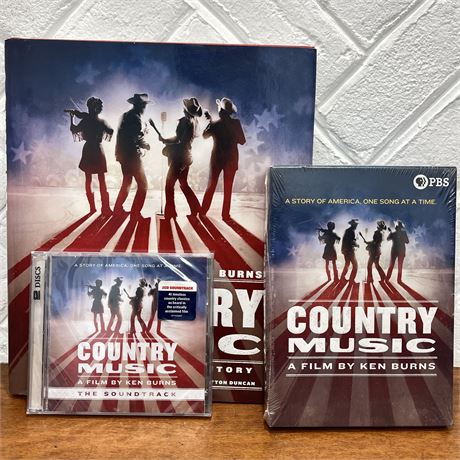 Sealed Country Music Film by Ken Burns & Sound Track w/ Book