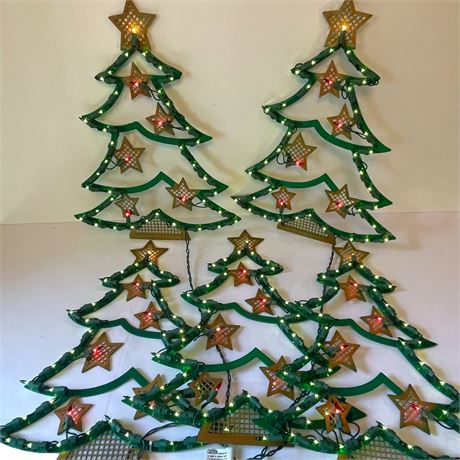 (5) NIB Holiday Time Lighted Trees