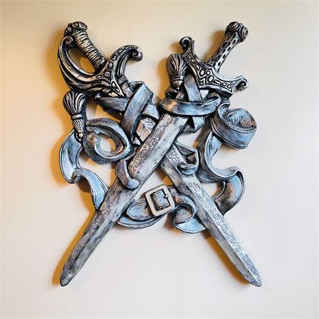 Decorative Ceramic Medieval Theme Sword Wall Hanging