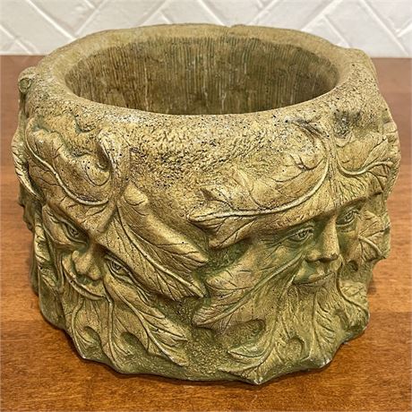Athens Stonecasting Leaf Elders Planter