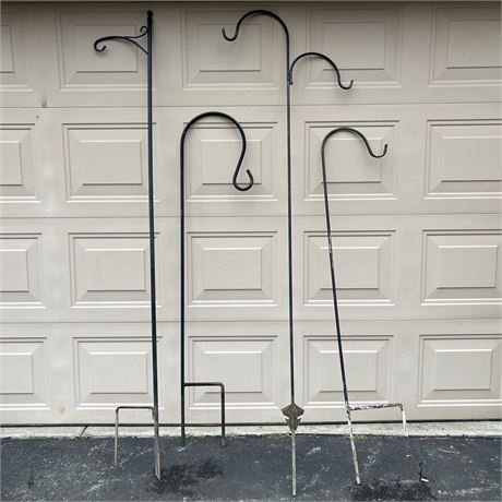 4 Shepherd's Hooks - Variety of Styles and Sizes