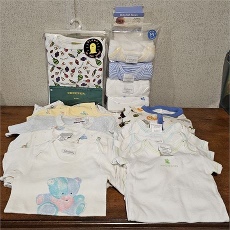Large Lot of 0-6 Month Onesies