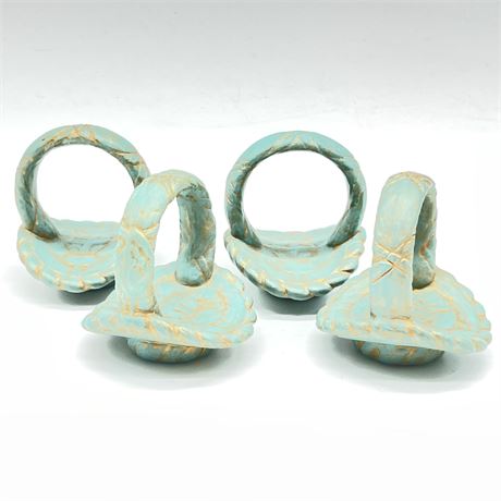 Decorative Basket Ceramic Napkin Rings