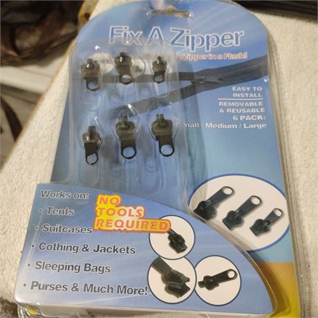 "Fix A Zipper" universal zipper repair kit.