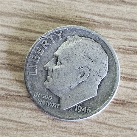 1946 Roosevelt Dime, Silver