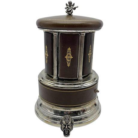 Vtg Reuge Swiss Musical Carousel Cigarette Holder