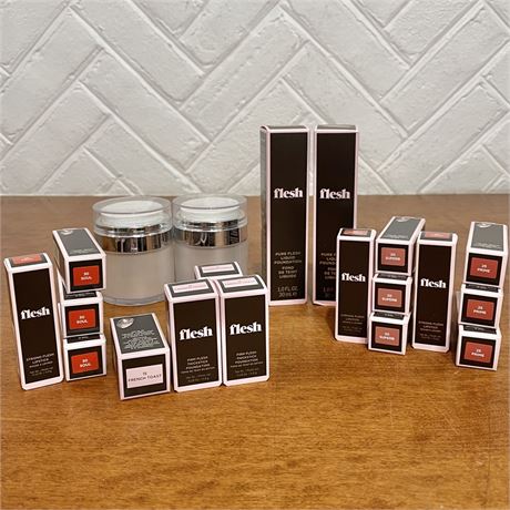Flesh by Revlon Lipsticks, Liquid Foundations & Radha Beauty Avacado Moisturizer