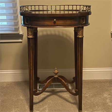 Regency Style Occasional Table with Pull-out Tray