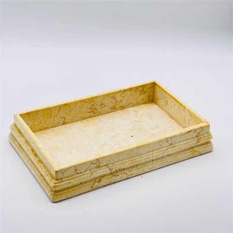 Tessellated Marble Guest Towel Vanity Tray