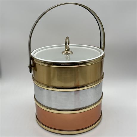 Mid Century Modern Shelton Ware Towle Tri-color Ice Bucket