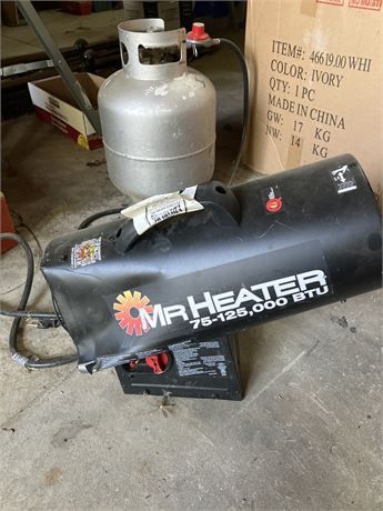 Mr. Heater 75-125,000 BTU Forced Air Propane Heater.