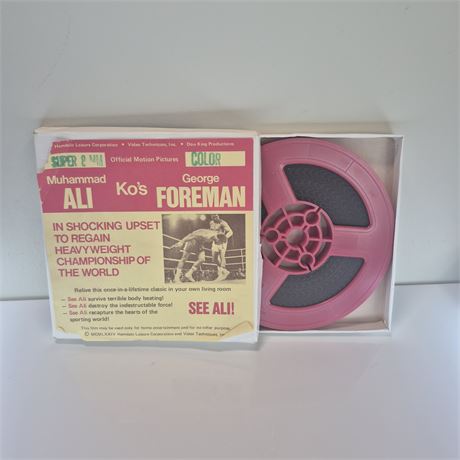 Vtg Ali KO's Foreman Super 8mm Film Reel
