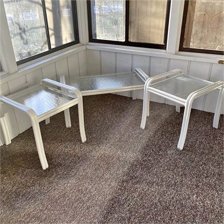Patio End Tables and Matching Coffee Table