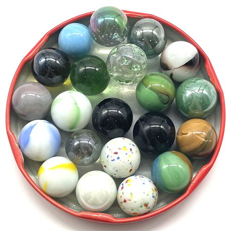Lot of Collectible Vintage Mixed Marbles