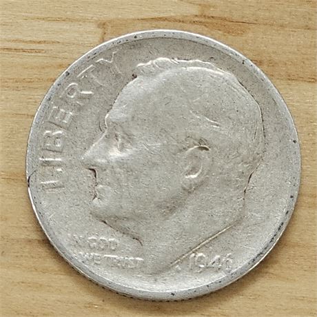 1946 S  Roosevelt Dime 90% Silver
