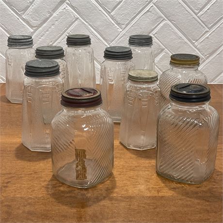 Super Old Glass Jars with Lids