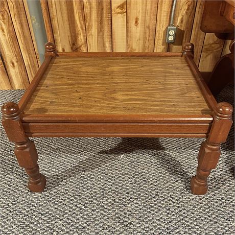 Vtg 2-Toned Solid Wood Coffee Table