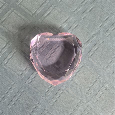 Signed Rosenthal Lead Crystal Heart