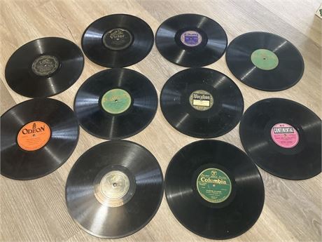 10  Vintage 78 RPM Records Lot Various Artists