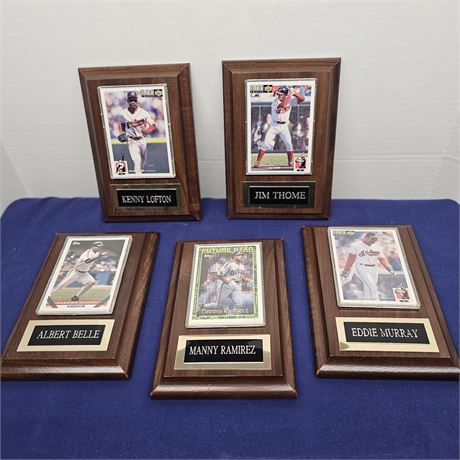 Cleveland Classic Indians Players Cards Plaques