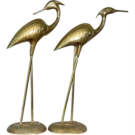 Pair of Solid Brass Cranes Made in India