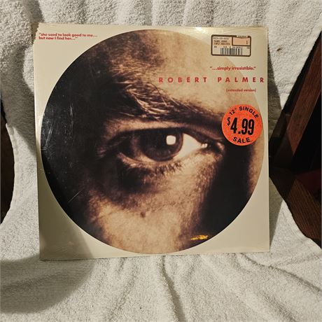Vinyl single of Robert Palmer's song "Simply Irresistible".