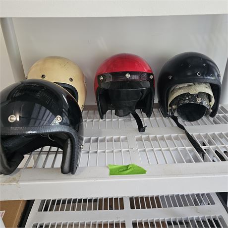 4 Vintage  Motorcycle Helmet
