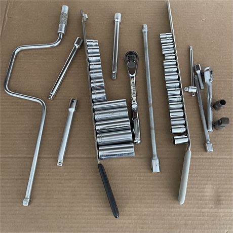 3/8- and 1/4-inch Rachets and Sockets - Craftsman and Others