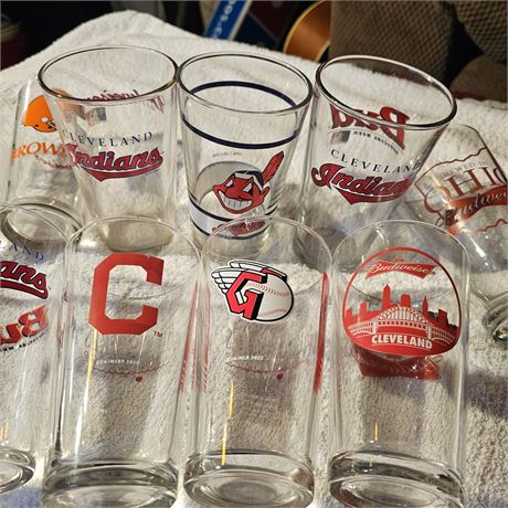 Cleveland Indians souvenir glasses