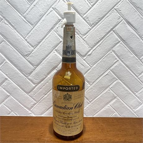 Decorative 2 ft. Tall Canadian Club Whiskey Bottle with Corked Pump Dispenser