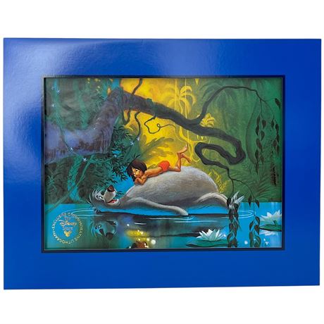 Vtg Disney's Jungle Book Exclusive Commemorative Gold Seal Frameable Lithograph